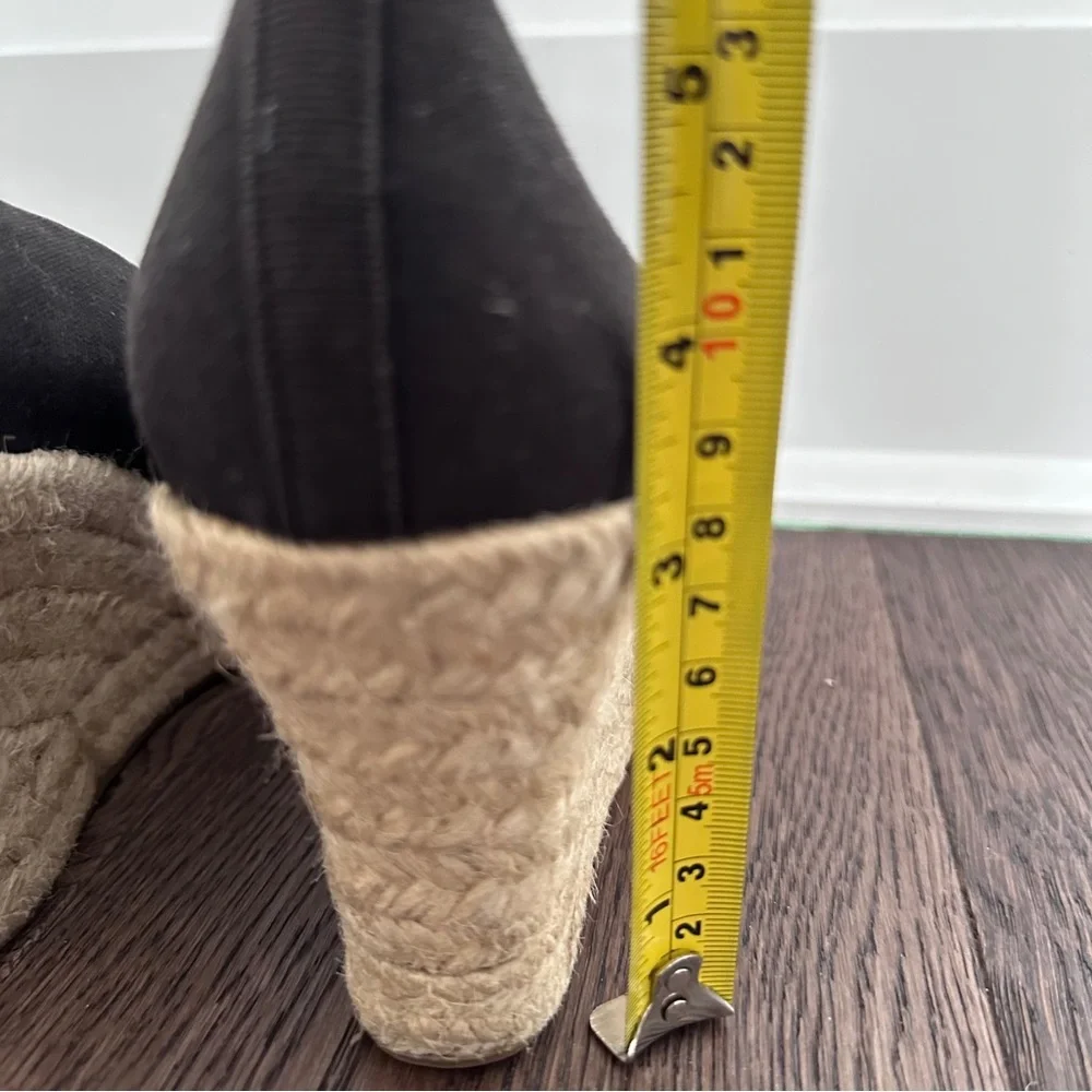 Women's J Crew Black Wedge Espadrille - Picture 3 of 9